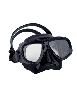 Low-Profile Dual Lens Mask, with black Frame and black Skirt